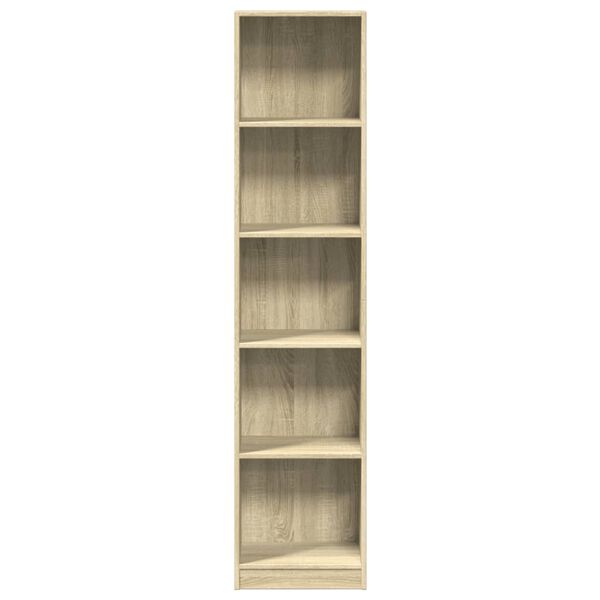 vidaXL B&uuml;cherregal Sonoma-Eiche 40x24x176 cm Holzwerkstoff