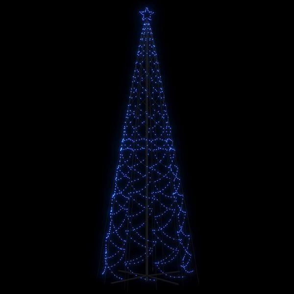 vidaXL LED-Weihnachtsbaum Kegelform Blau 1400 LEDs 160x500 cm