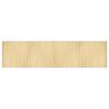 vidaXL Teppich Rechteckig Hell Natur 100x400 cm Bambus
