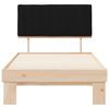 vidaXL Bettgestell mit gepolstertem Kopfteil Schwarz 100 x 200 cm