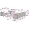 vidaXL Garten-Sofa-Set 10 pcs Schwarz Poly-Rattan