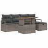 vidaXL Garten-Sofa-Set 6 stk. Grau Poly-Rattan