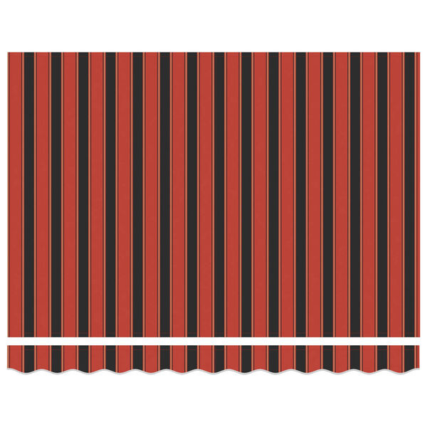 vidaXL Einziehbare Markise Gestreift Orange und Braun 300 x 250 cm