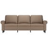 vidaXL 3-Sitzer-Sofa Cappuccino-Braun 180 cm Kunstleder