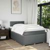 vidaXL Boxspringbett mit Matratze Dunkelgrau 120x200 cm Stoff