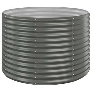 vidaXL Hochbeet Verzinkter Stahl 100x100x68 cm Grau