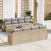 vidaXL Gartensofa-set Beige 55 x 55 x 37 cm Poly-Rattan