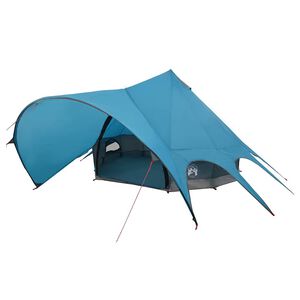 vidaXL Teepee Zelt f&uuml;r 5 Personen Blau und Grau 415 x 415 x 247 cm