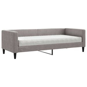 vidaXL Tagesbett mit Matratze Taupe 80x200 cm Stoff