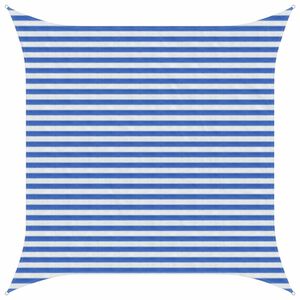 vidaXL Sonnensegel Blau und Wei&szlig; 3 x 3 m HDPE