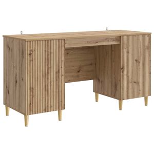 vidaXL Schreibtisch Artisan-Eiche 142,5 x 50 x 75 cm Holzwerkstoff