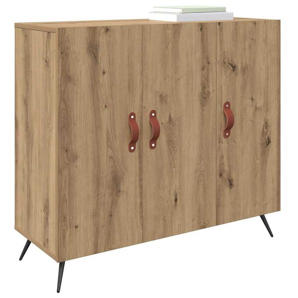 vidaXL Sideboard Artisan-Eiche 89,5 x 34 x 80 cm Holzwerkstoff