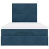 vidaXL Ottoman-Bett mit Matratzen & LEDs Dunkelblau 120x200 cm Samt