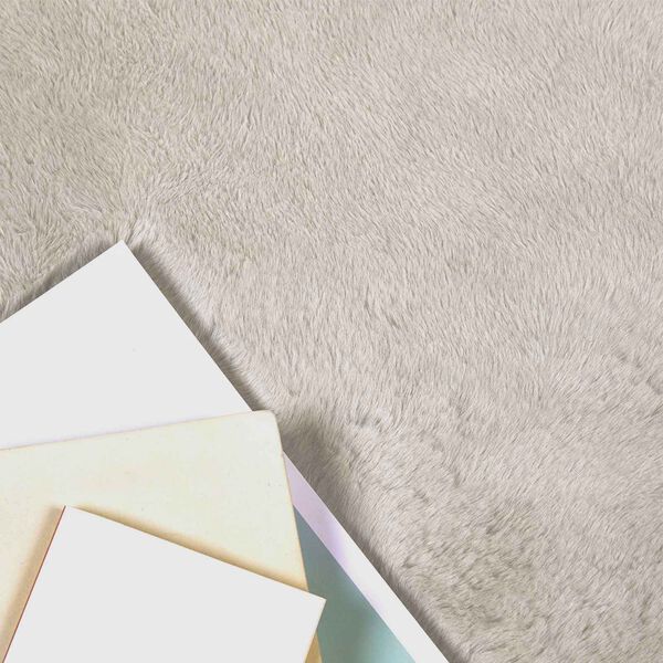 vidaXL Kunstfell Hasen Teppich Olite Beige 160 x 160 cm Polyester