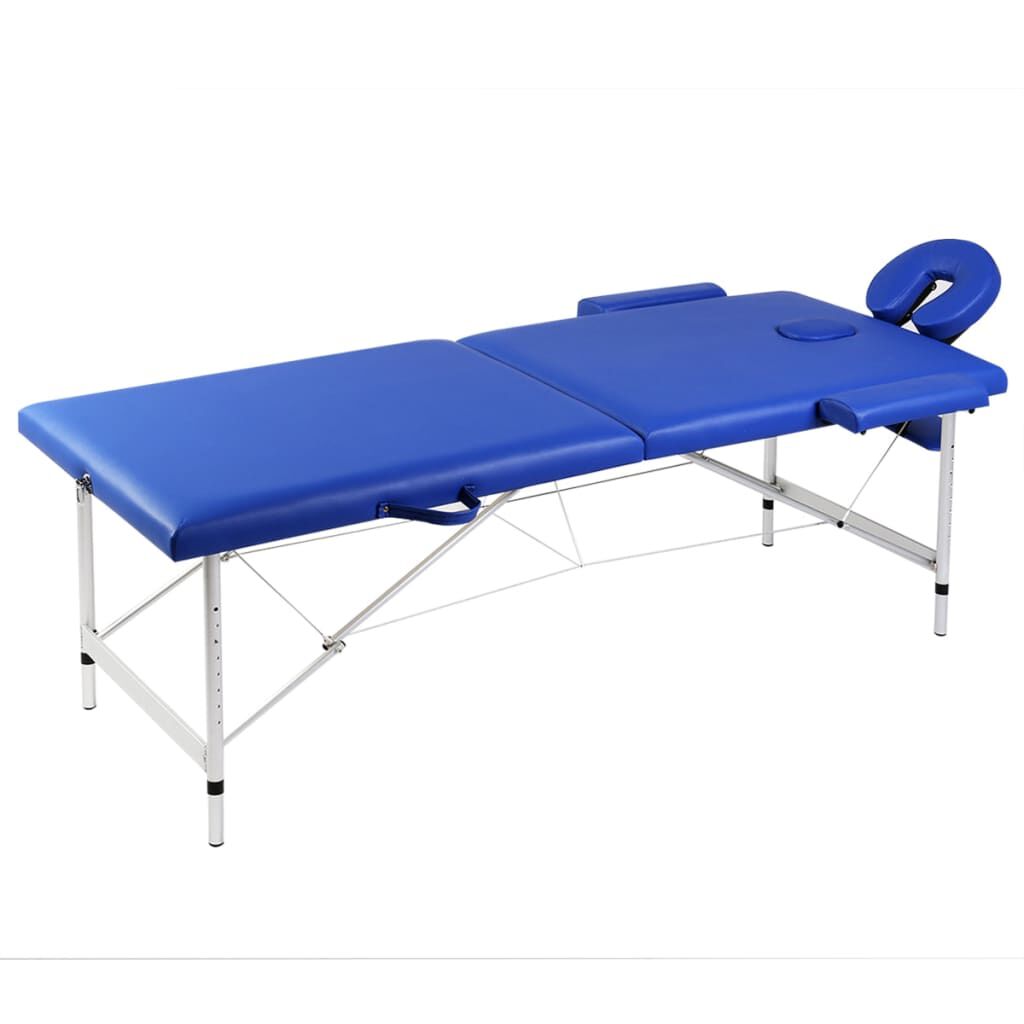 VidaXL Massagetisch Mit 2 Zonen – Höhenverstellbare Therapieliege Inkl. Tragetasche, Cremeweiß