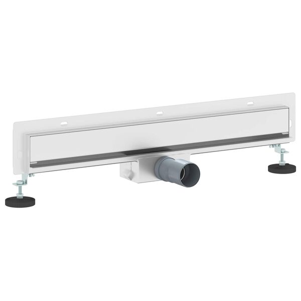 vidaXL Wandmontierter Duschablauf Silber 60 cm Edelstahl 304
