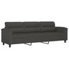 vidaXL 3-Sitzer-Sofa mit Kissen Dunkelgrau 210 cm Mikrofasergewebe