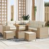 vidaXL Gartensofa-set mit Kissen 8 pcs Beige Poly-Rattan