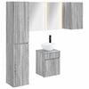 vidaXL Badezimmerschrank-Set 5 stk. Grau Sonoma 40 x 11,5 x 60,5 cm