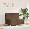 vidaXL Modulares Armfreies Sofa 2 pcs Braun 55 x 74 x 82 cm Stoff