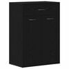vidaXL Schuhregal 60 x 35 x 84 cm Holzwerkstoff Schwarz Eichen-Optik