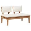 vidaXL Gartenbank 2 pcs Braun Massivholz Teak