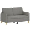 vidaXL 2-Sitzer-Sofa mit Kissen Dunkelgrau 120 cm Stoff