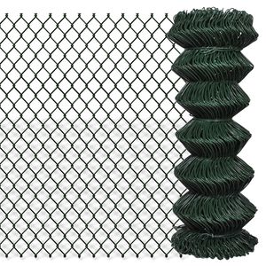 vidaXL Maschendrahtzaun Stahl 1x25 m Gr&uuml;n