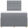 vidaXL Boxspringbett mit Matratze Hellgrau 120x200 cm Stoff