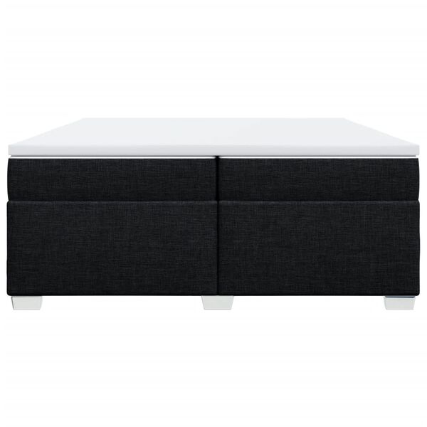 vidaXL Boxspringbett mit Matratze Schwarz 200x200 cm Stoff