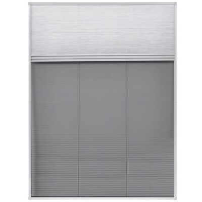 vidaXL Insektenschutz-Plissee für Fenster Jalousie Aluminium 60x80 cm