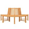 vidaXL Baumbank Halbrund &Oslash;201 cm Massivholz Teak