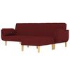 vidaXL Schlafsofa 2-Sitzer mit Hocker & 2 Kissen Weinrot Stoff