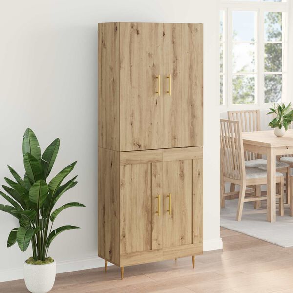 vidaXL Highboard Artisan-Eiche 69,5 x 34 x 180 cm Holzwerkstoff