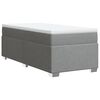 vidaXL Boxspringbett mit Matratze Hellgrau 90x200 cm Stoff