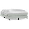 vidaXL Boxspringbett mit Matratze Hellgrau 140x220 cm Samt