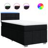 vidaXL Boxspringbett mit Matratze Schwarz 90x190 cm Stoff