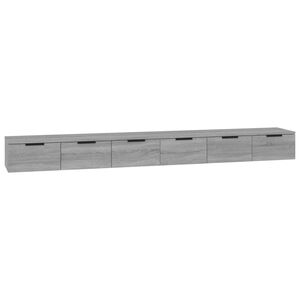 vidaXL Wandschr&auml;nke 2 Stk. Grau Sonoma 102x30x20 cm Holzwerkstoff