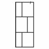 vidaXL Duschwand f&uuml;r Begehbare Duschen mit Hartglas Schwarz 80x195 cm