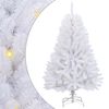 vidaXL K&uuml;nstlicher Weihnachtsbaum 150 LEDs PVC und Stahl Wei&szlig;
