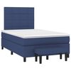 vidaXL Boxspringbett mit Matratze Blau 120x200 cm Stoff