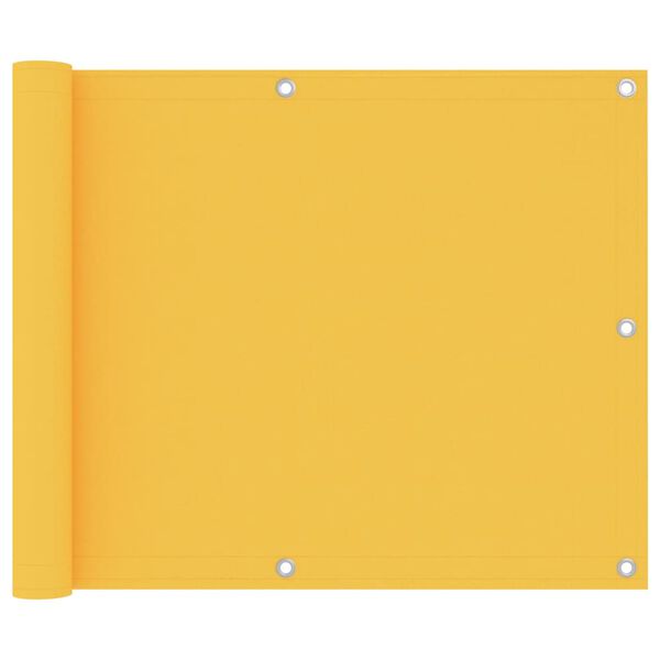 vidaXL Balkon-Sichtschutz Gelb 75x600 cm Oxford-Gewebe