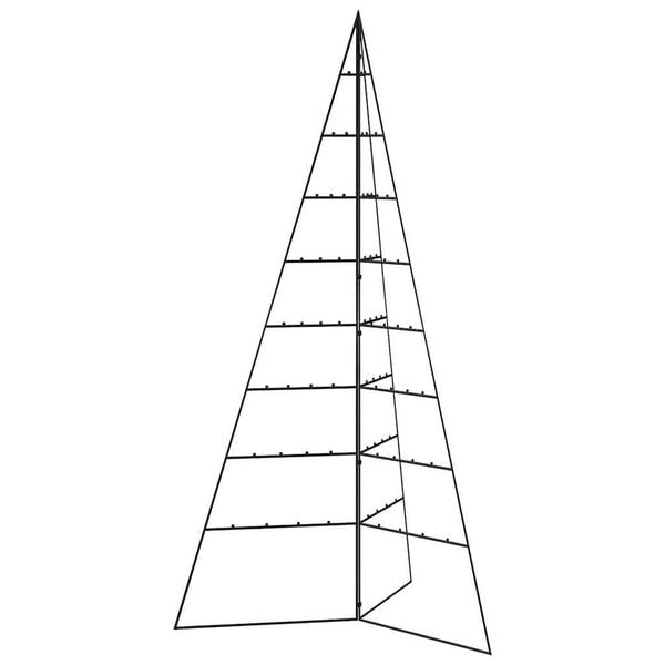 vidaXL Metall-Weihnachtsbaum für Dekorationen Schwarz 180 cm