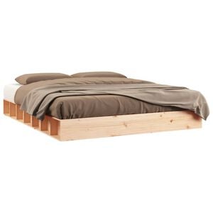 vidaXL Massivholzbett 200x200 cm
