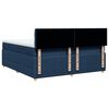 vidaXL Boxspringbett mit Matratze Blau 200x200 cm Stoff