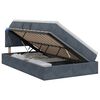 vidaXL LED-Speicherbett mit Matratze Dunkelgrau 120 x 200 cm Samt