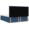 vidaXL Ottoman-Bett mit Matratzen Blau 160x200 cm Stoff