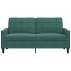 vidaXL 2-Sitzer-Sofa Dunkelgr&uuml;n 140 cm Samt