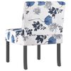 vidaXL Polsterstuhl Blau Blumenmuster Stoff