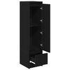 vidaXL Highboard Schwarz Eichen-Optik 29,5x34x119,5 cm Holzwerkstoff